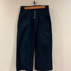 HIDDEN Black Wide-Leg Cropped Pants